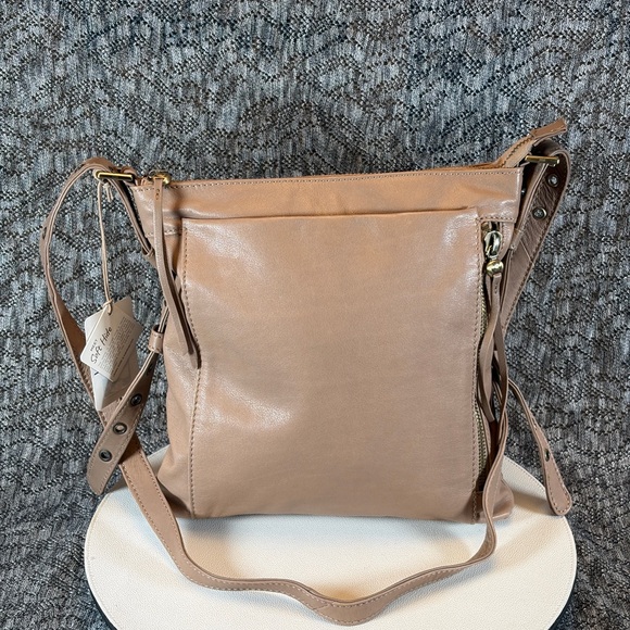HOBO Crusade Crossbody Purse Bag Taupe - Picture 1 of 9